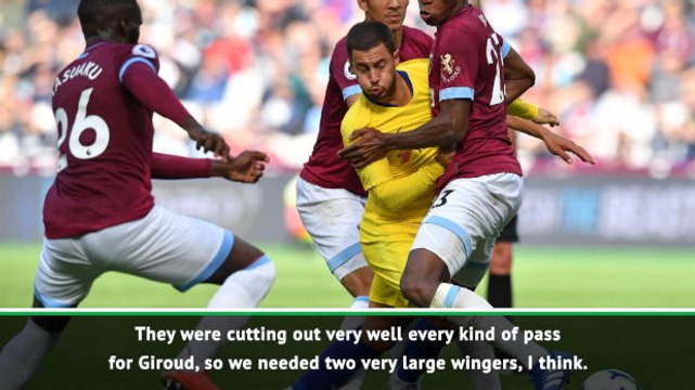 Sarri admits Hazard struggled in West Ham draw