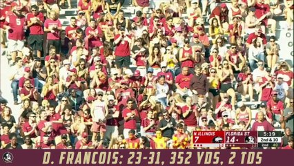 Deondre Francois Highlights: Northern Illinois - Florida State 2018