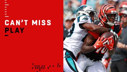 Can't-Miss Play: A.J. Green tip-toes down the sideline for 31-yard gain