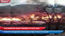 Kastamonu’da çıkan yangında 9 ev kül oldu