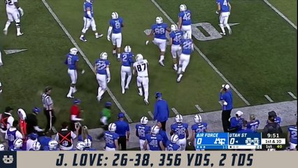 Jordan Love Highlights: Air Force - Utah State 2018