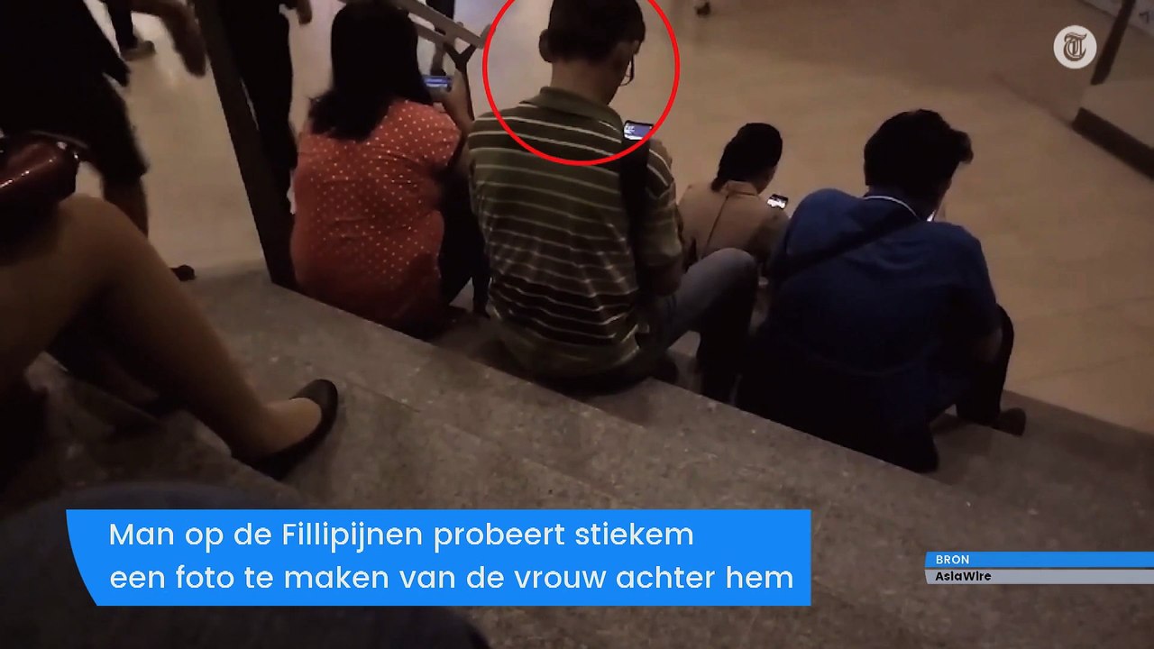 Betrapt! Stiekeme gluurder fotografeert onder rokje