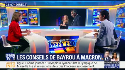Rentrée politique: les conseils de Bayrou à Macron