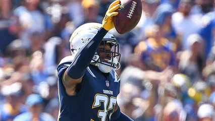 Derwin James picks off Jared Goff in end zone on perfect read