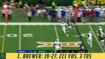 Charlie Brewer Highlights: Kansas - Baylor 2018