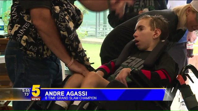 Andre Agassi Joins Hits Tennis Court Again for Charity Benefiting Families of Children with Brain Injuries