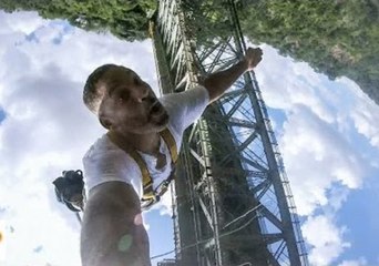 Will Smith Bungee Jumps Holding GoPro at Victoria Falls