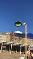 Parasail Tangled in Powerlines