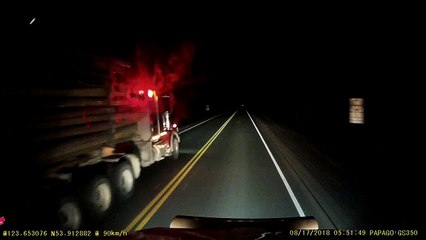 Trucker Passes on Double Solid Lines, Argument Ensues