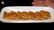Peanut Chikki Recipe - Moongphali gur ki Chikki - Peanut Jaggery Bar