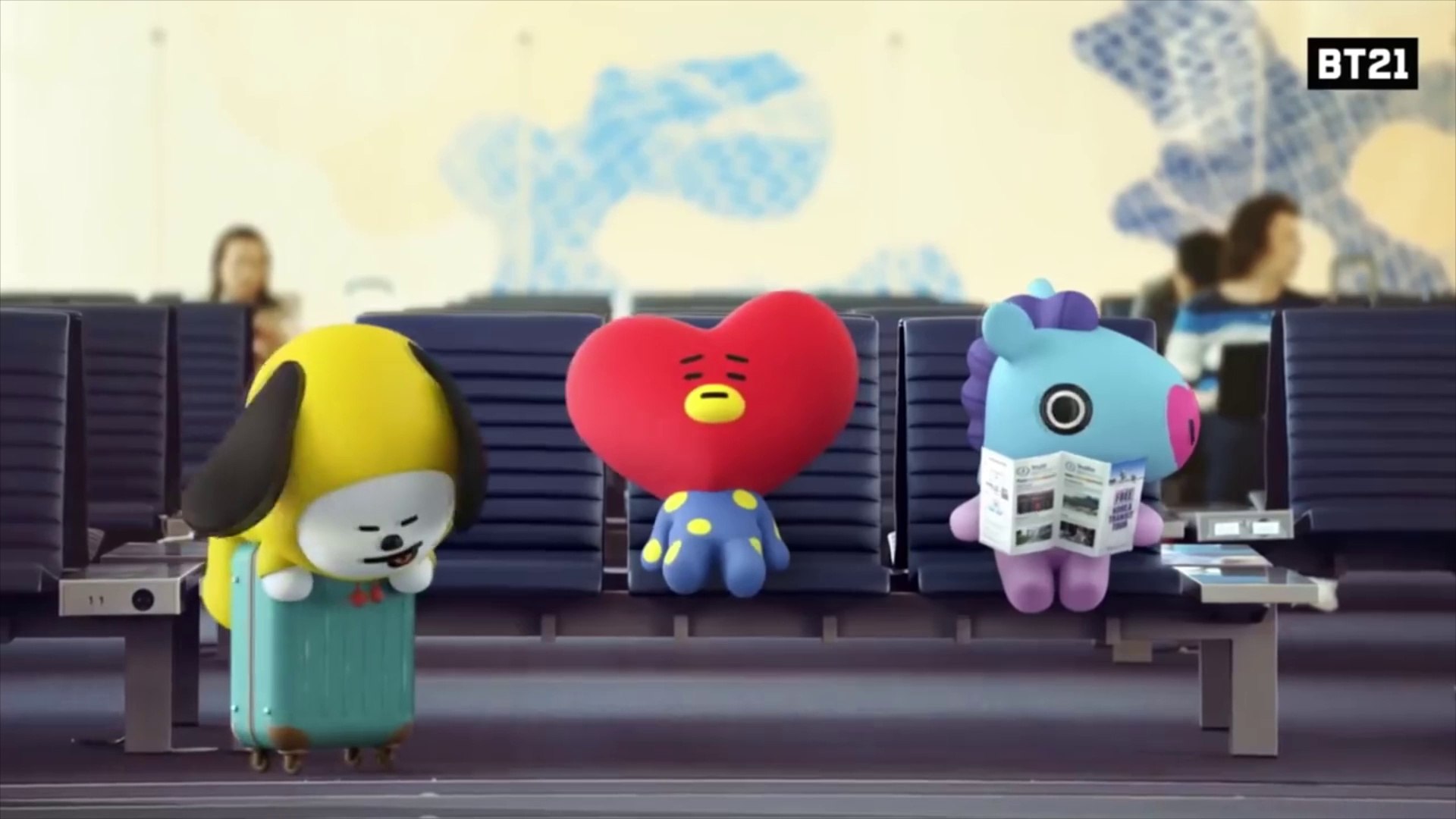 癒しのbt21 アニメーション集 Airport Journey 防弾少年団 Bts 動画 Dailymotion