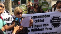 Almanya Başkonsolosluğu önünde Hambach Ormanları protestosu