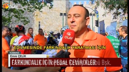 Farkındalık için pedal çevirdiler