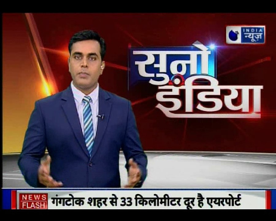 Delhi: Monkey having fun ride in escalators of Azad Nagar metro station