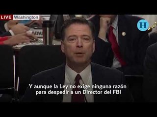 Donald Trump "mintió, simple y llanamente": James Comey en el Senado