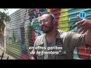 Muro fronterizo se convierte en lienzo para pintar