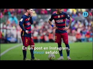 Neymar se despide de sus compañeros del Club Barcelona