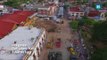 Vista aérea de las zonas devastadas por el terremoto en Oaxaca