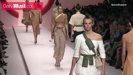 Leading the way! Gigi Hadid storms Fendi Fashion Show runway