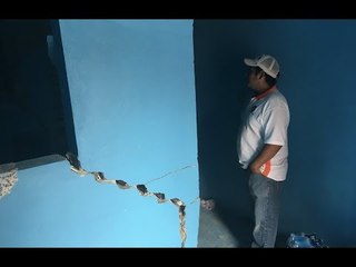 Con grietas, así quedaron las casas en Jojutla