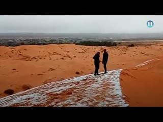 El desierto del Sahara se cubre de nieve