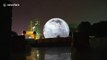 Manmade 'super moon' at Chinese park to celebrate Mid-Autumn Festival