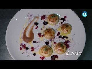 Manzanas de foie caramelizadas