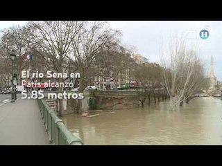 El río Sena alcanza el nivel máximo previsto para esta crecida