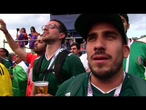 #ElHeraldoEnMoscú: Así festejan los aficionados mexicanos el triunfo de la selección nacional