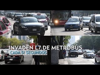 Invaden Línea 7 del Metrobús: cada 51 segundos