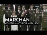 Marchan venezolanos en apoyo a Nicolás Maduro