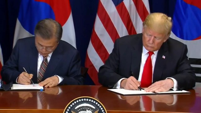 韓美 정상, 'FTA 개정 협정' 공식 서명 / YTN