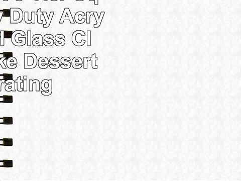 Efavormart 5 Tier Square Heavy Duty Acrylic Crystal Glass Clear Cupcake Dessert Decorating