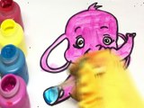 Glitter Elephant coloring and drawing for Kids, Toddlers Toy Art