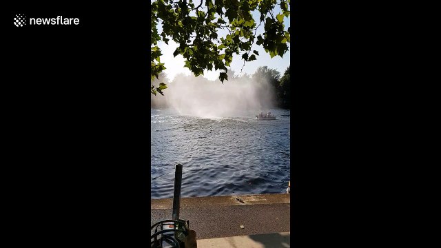 Twister spotted over the river Thames in London