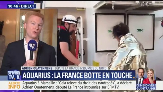 Aquarius à Marseille: La France se défausse, ce n'est pas acceptable , estime le député LFI Adrien Quatennens