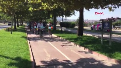 Denizli Bisikletle Gelin Aracı Oldu