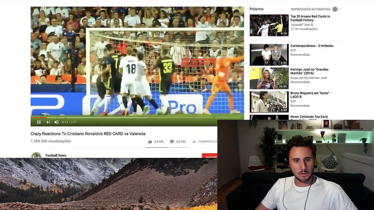 CC VILHENA REACT - "Cristiano Ronaldo: All 11 RED CARDS In Career"