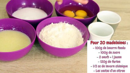 RECETTE MADELEINE SUCETTE MOELLEUSE CHOCOLAT - FACILE ET RAPIDE