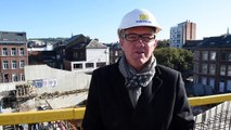 Liège : visite du chantier de la future piscine Jonfosse