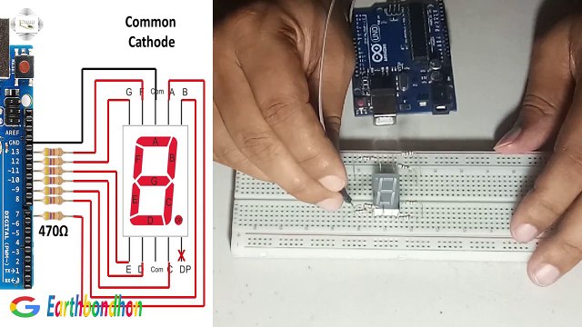 #EB-7 seven segment display circuit _ Arduino Uno _ Earthbondhon