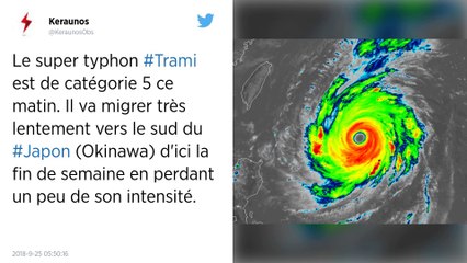 Le super-typhon Trami se dirige vers Taïwan.