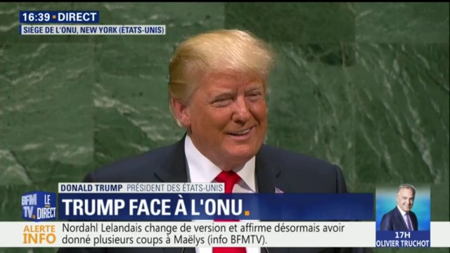 Nous avons plus fait que tous les gouvernements de l'histoire , Trump fait rire Assemblée générale des Nations unies