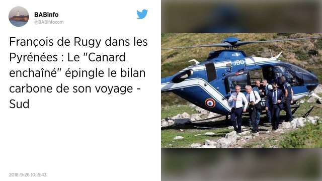 L’hélico pas très écolo de François de Rugy dans les Pyrénées.
