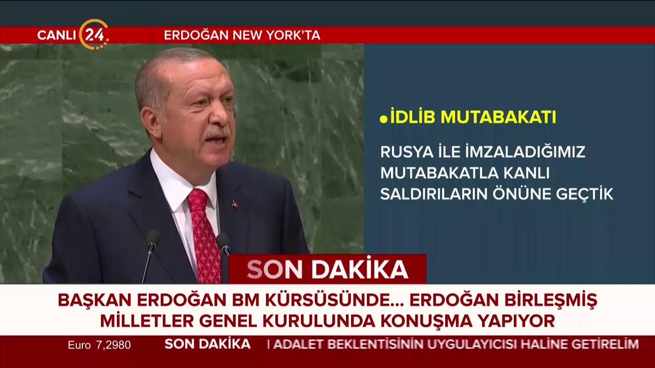 Başkan Erdoğan BM Genel Kurulu'nda konuşuyor