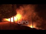 Ora News - Zjarri i fuqishëm në Lezhë, rrezikohen disa banesa