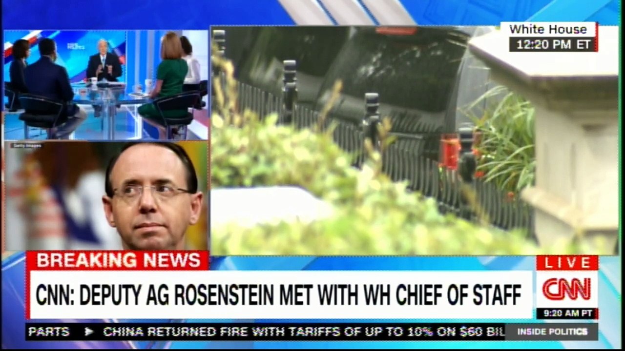 CNN Deputy Attorney General Rosenstein To Meet With White House Chief 