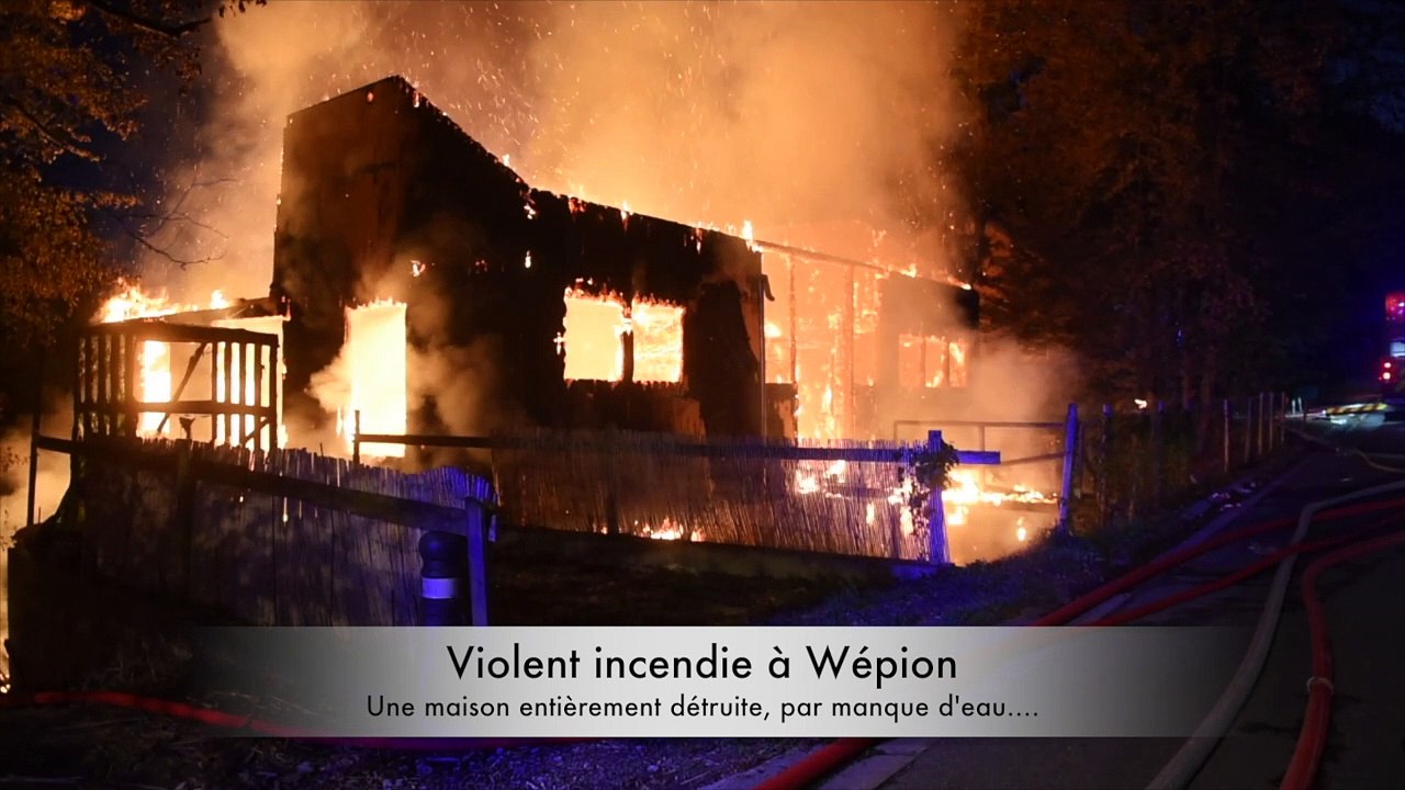 Important feu d'habitation à Wépion ( Namur )