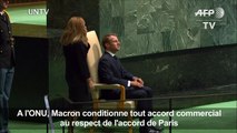 Macron: tout accord commercial doit respecter l'accord de Paris