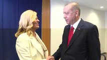 Cumhurbaşkanı Erdoğan, Hırvatistan Cumhurbaşkanı Kitarovic ile Görüştü - New